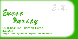 emese marity business card